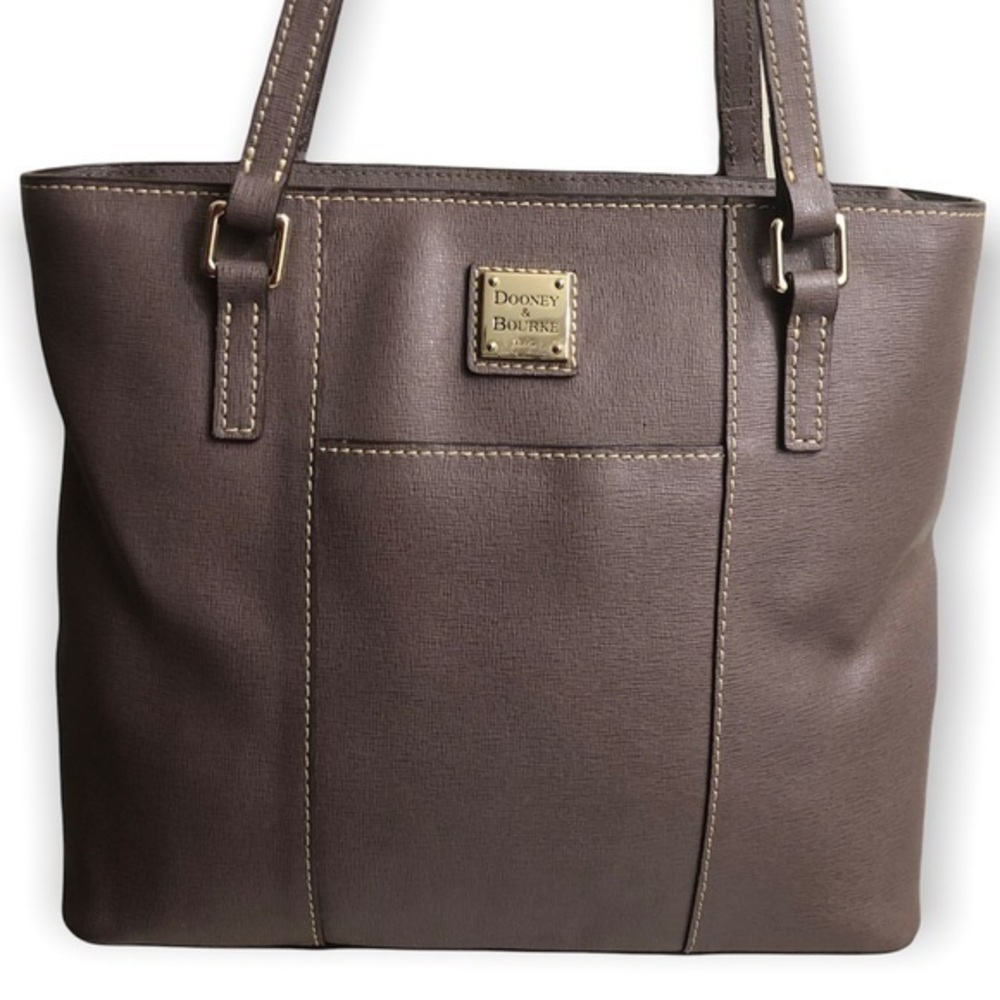 DOONEY and bourke gray taupe tote bag